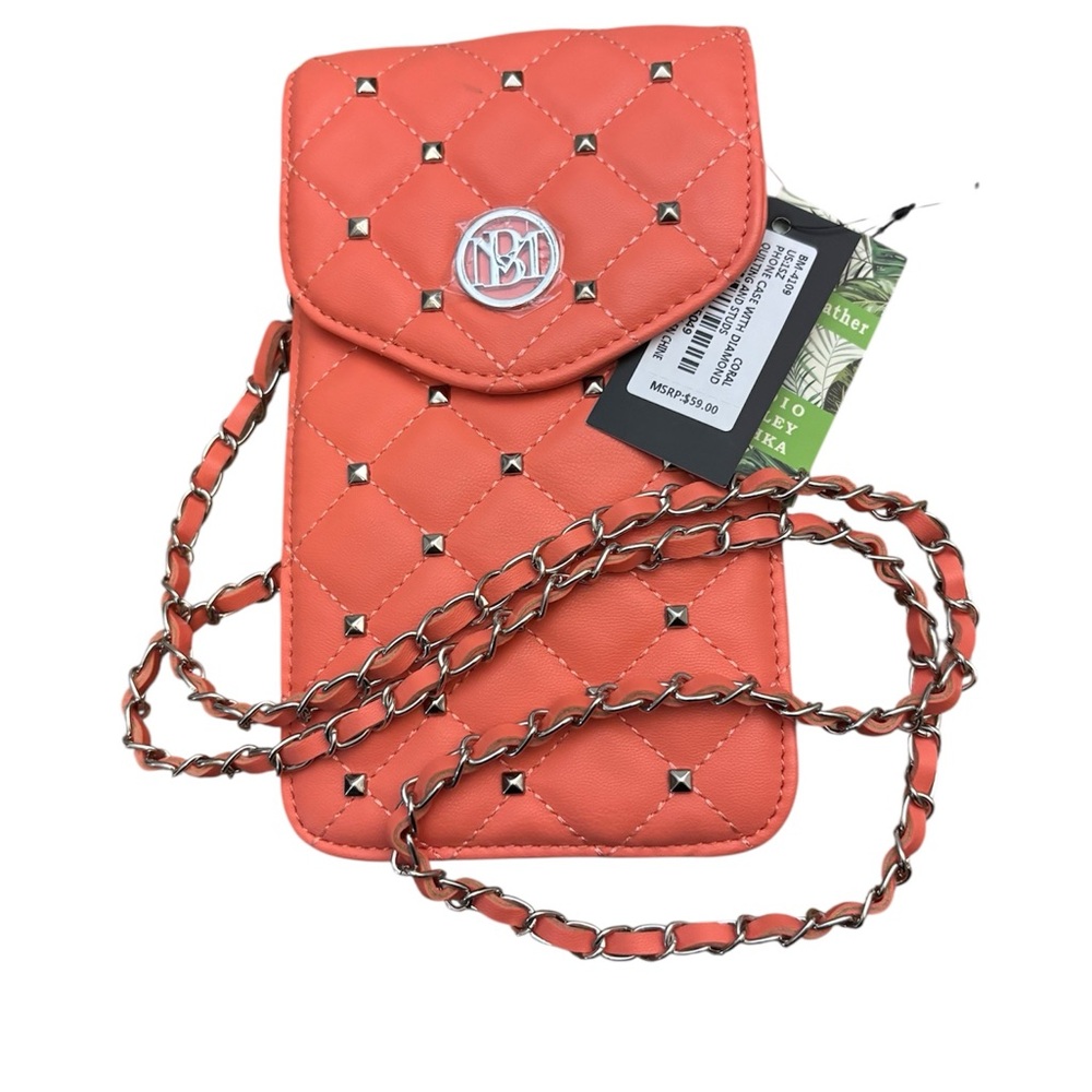 NWT Badgley Mischka Coral Phone Wallet